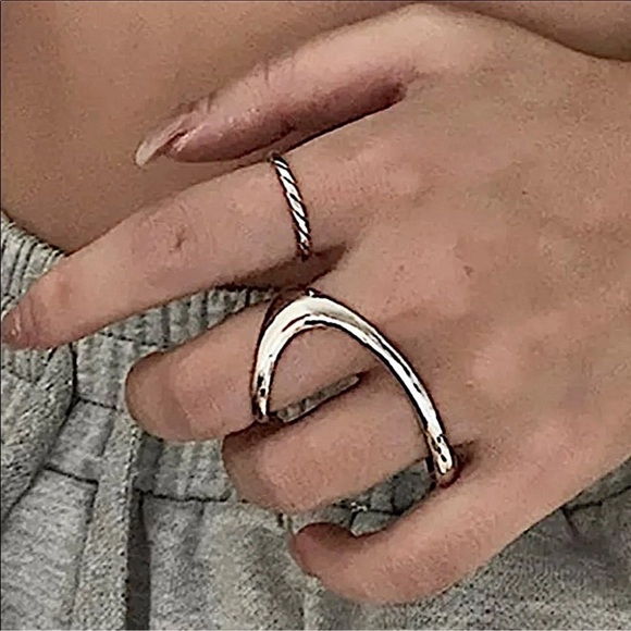 Stainless SILVER IRREGULAR RING - Picture 4 of 12